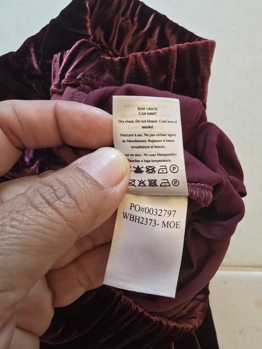 Faherty Stretch Silk Velvet Genevieve Pant Maroon Banner Size Med - Picture 11 of 15